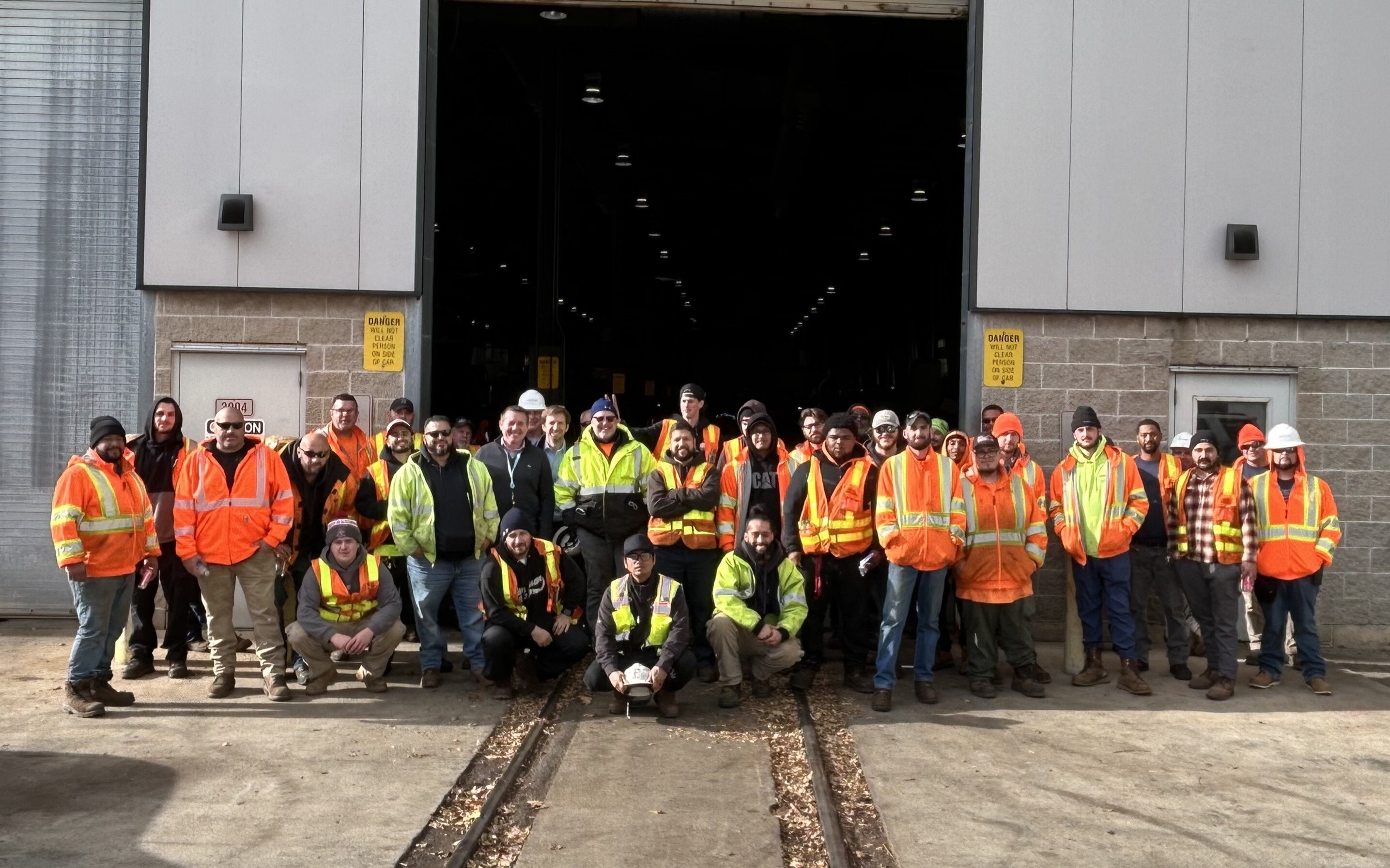 2025 Fairmount Line Rail Replacement Work Keolis employee group photo